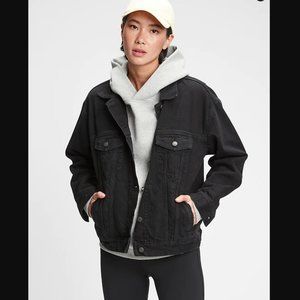 Black Women's Oversized Denim Jacket